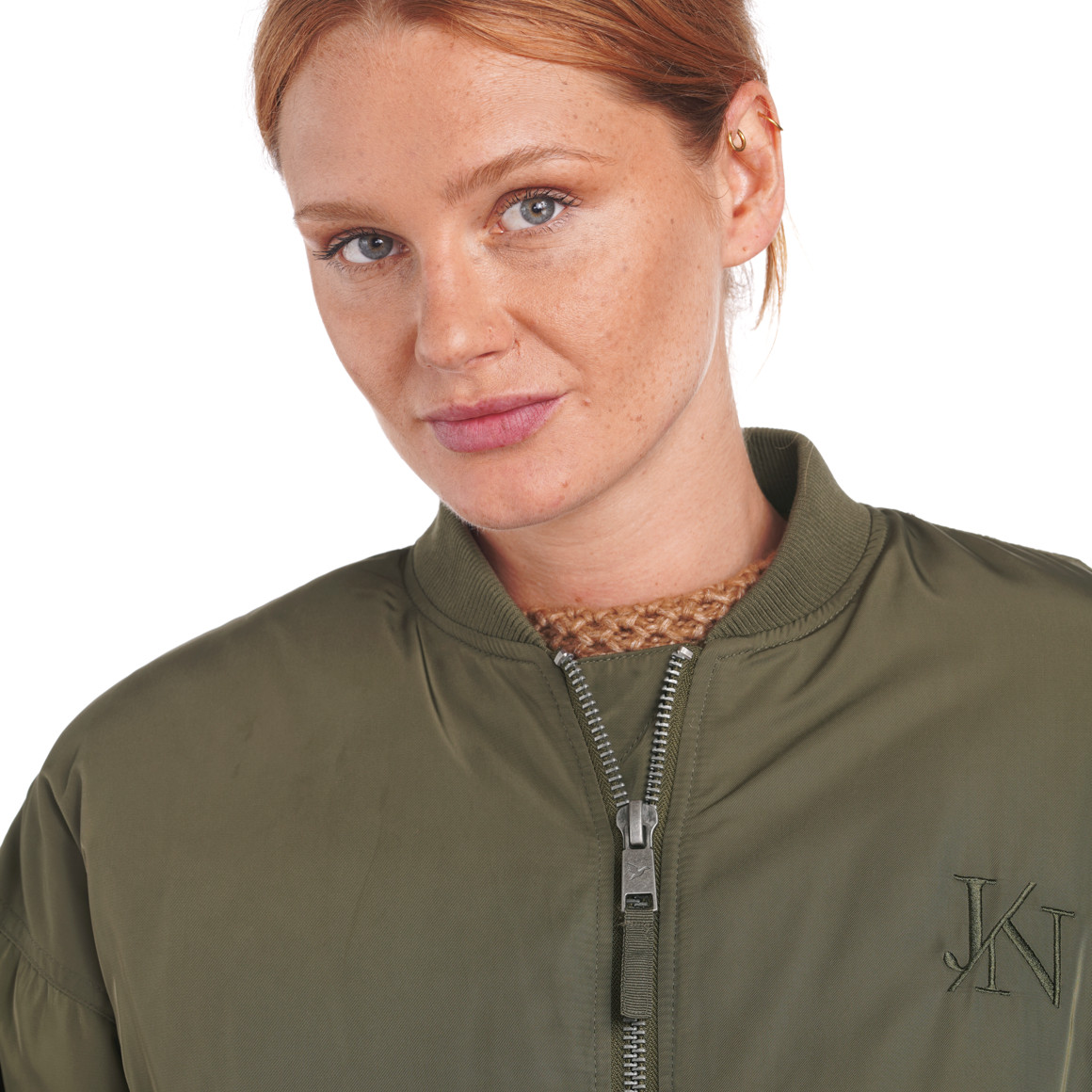 Damen Bomberjacke mit Rippenbündchen