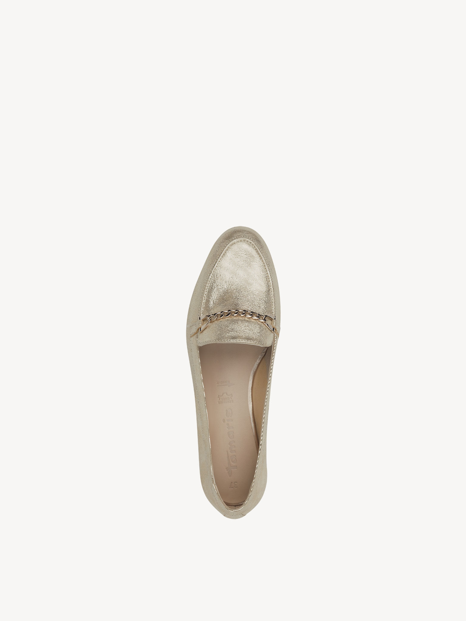 Slipper en cuir - métallique
