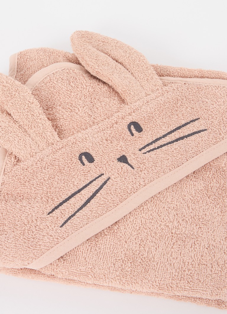 Pelerină Liewood Albert Rabbit din bumbac organic, 70 x 70 cm