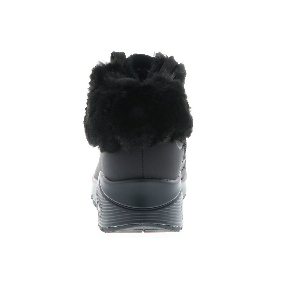 310539L/BBK Uno-Fall Air Kinder Mädchen Damen Sneaker Turnschuhe Kunstfell schwarz