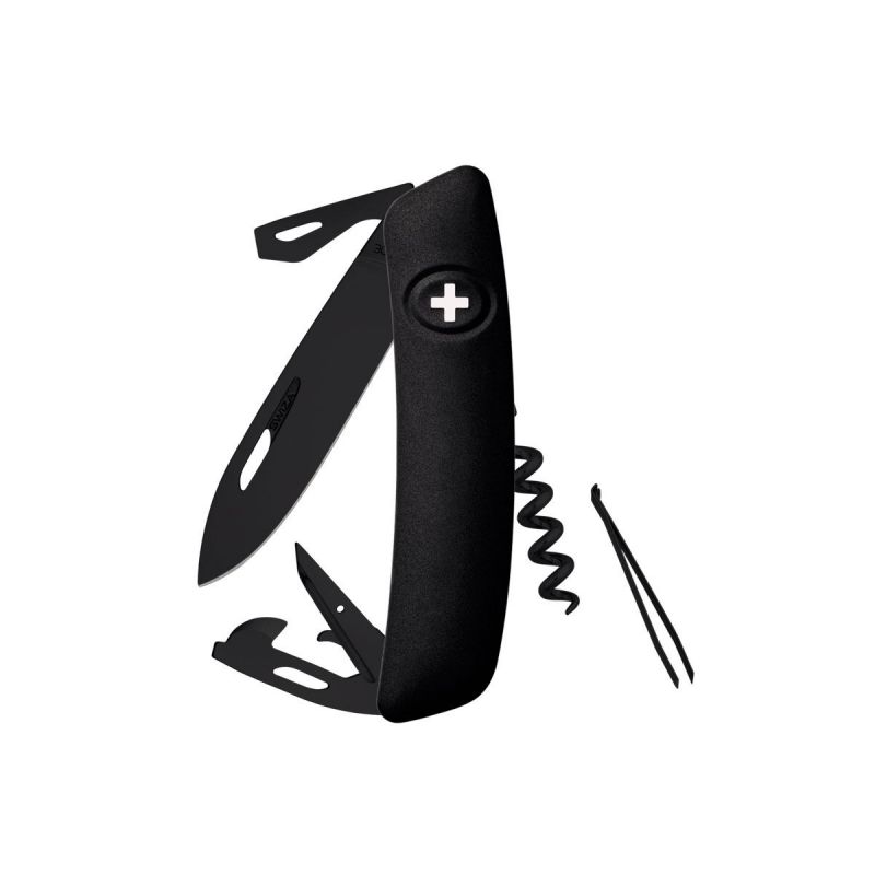 Swiza D03 All Black Black, Schweizer Taschenmesser made in Swiss