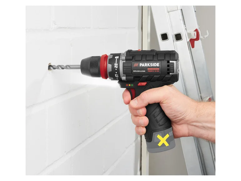 Furadeira/Parafusadeira sem fio PARKSIDE PERFORMANCE® PBSPA 12 D4, 12V