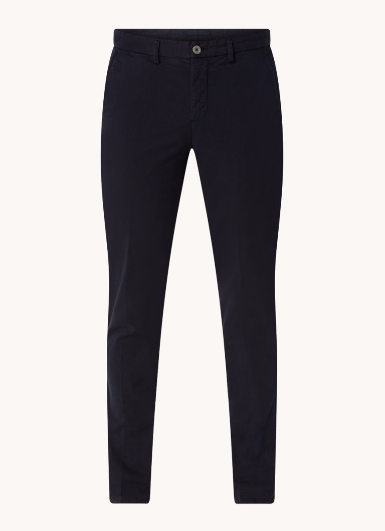 Pantaloni chino Profumo slim fit cu buzunare laterale