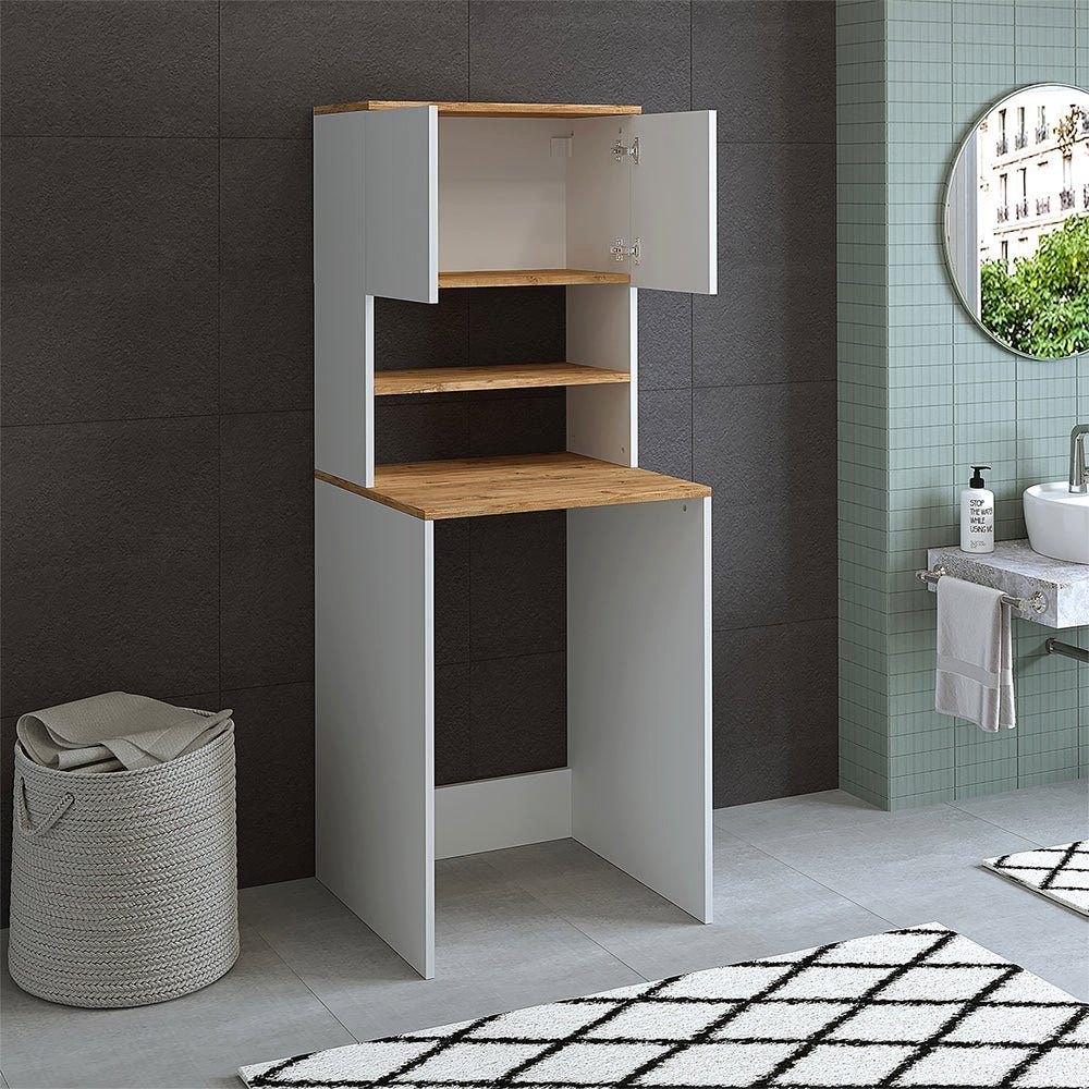 Roomart Waschmaschinenumbauschrank (Badezimmer Waschmaschinenschrank, Waschmaschinenüberbau, Waschturm)