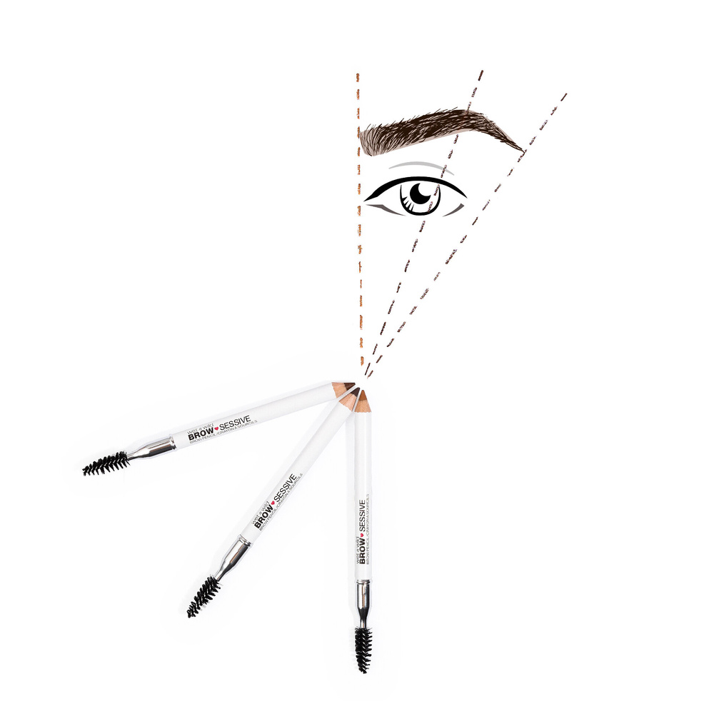 wet n wild NEW! BROW-SESSIVE BROW PENCIL - Medium Brown Crayon/Brosse à sourcils