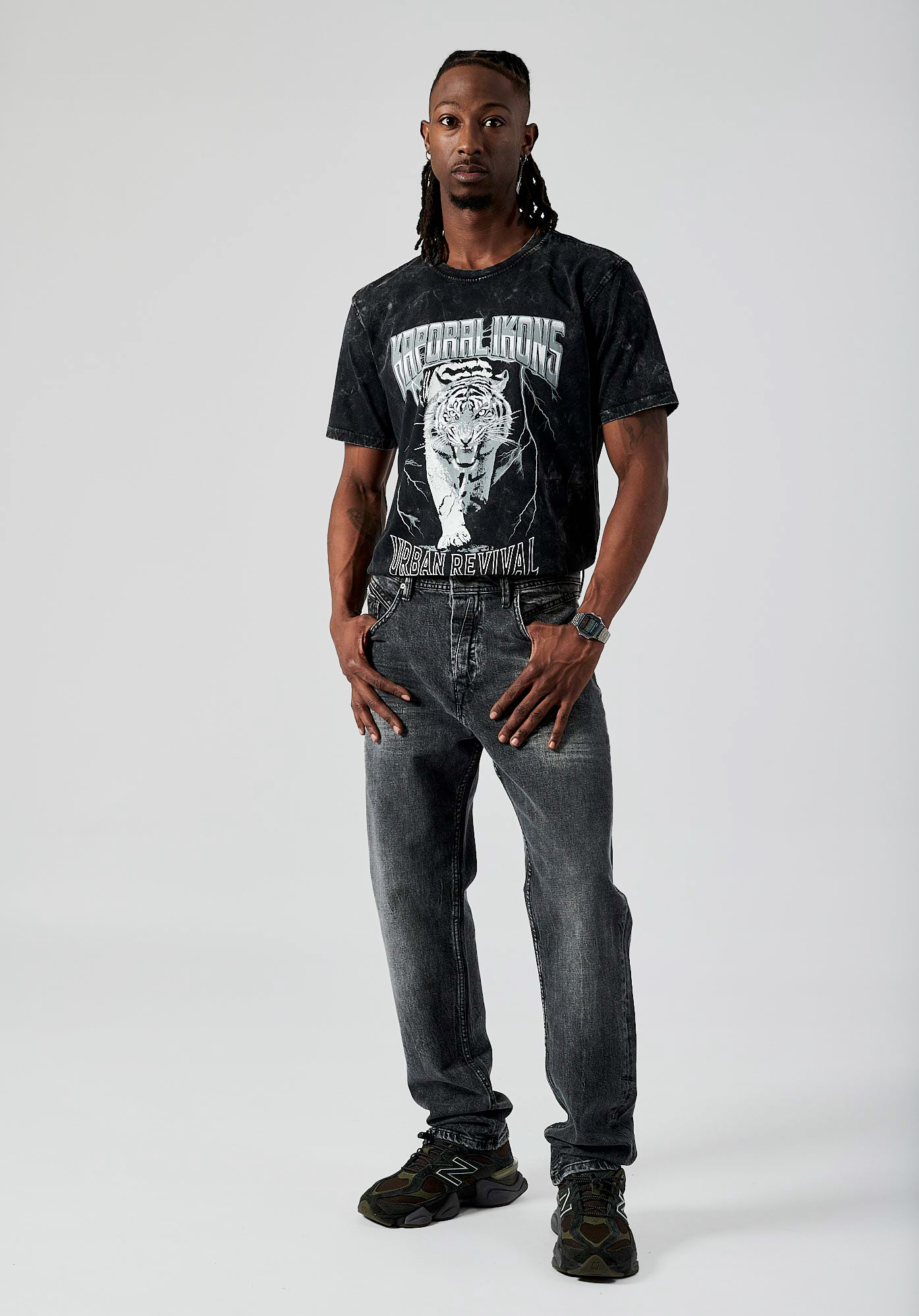 DYREL  Jean relaxed fit gris homme