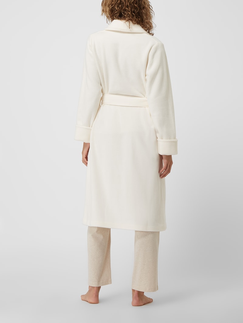 Bademantel aus Fleece in offwhite