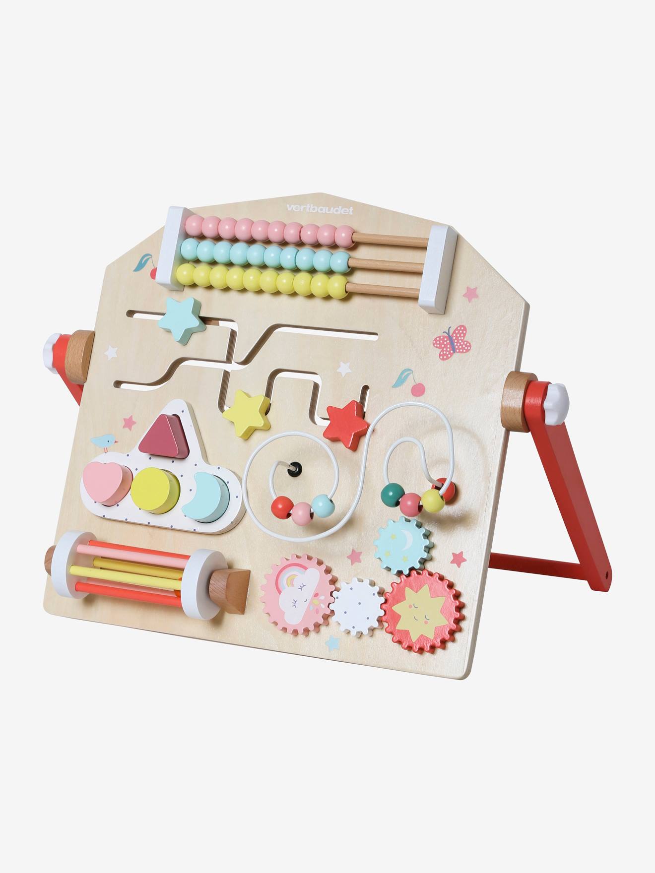 Vertbaudet Kinder Activity-Board, Holz FSC MIX - beige