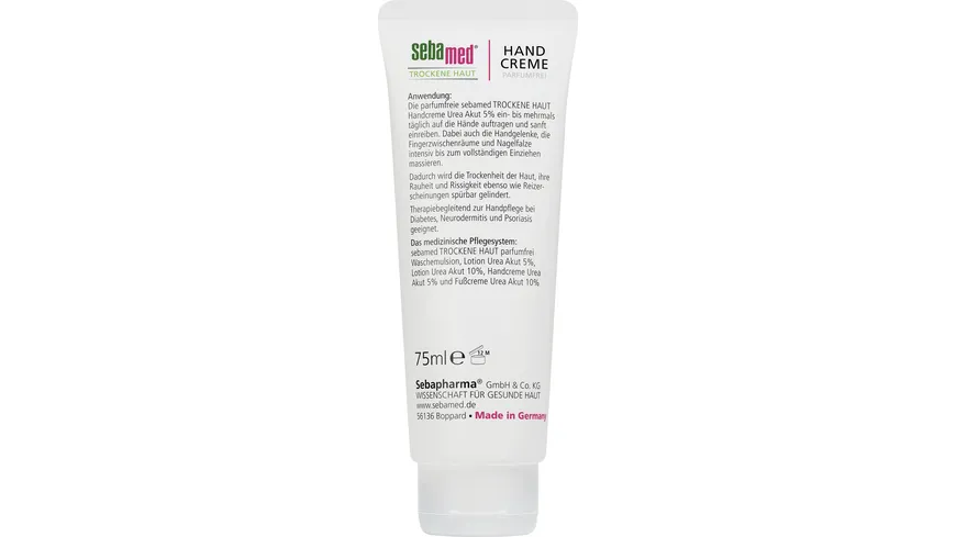 Sebamed Trockene Haut parfumfrei Handcreme Urea 5% 75 ml