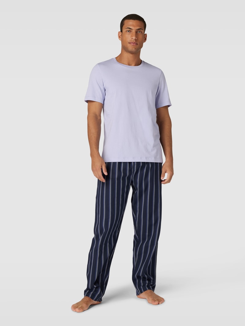 T-Shirt mit Rundhalsausschnitt Modell 'Mix+Relax' in flieder