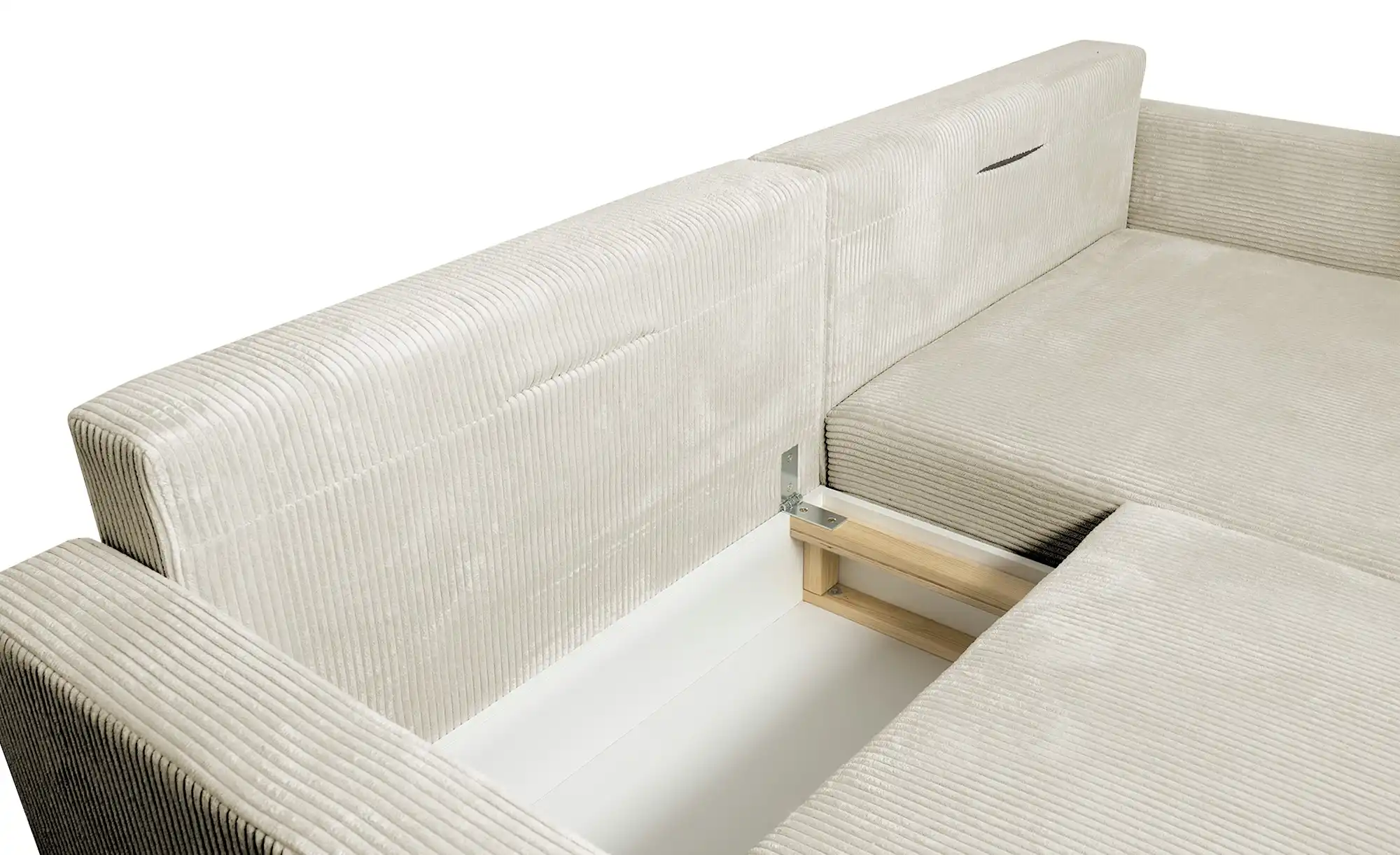 Primo Ecksofa trendiger Cordstoff Livorno