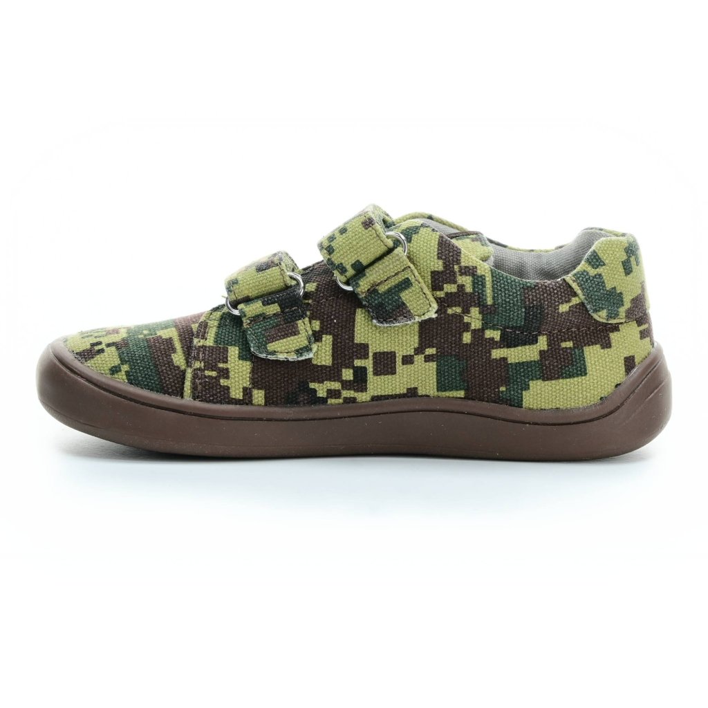 Protetika Roby Green Canvas Barfußschuhe Klett