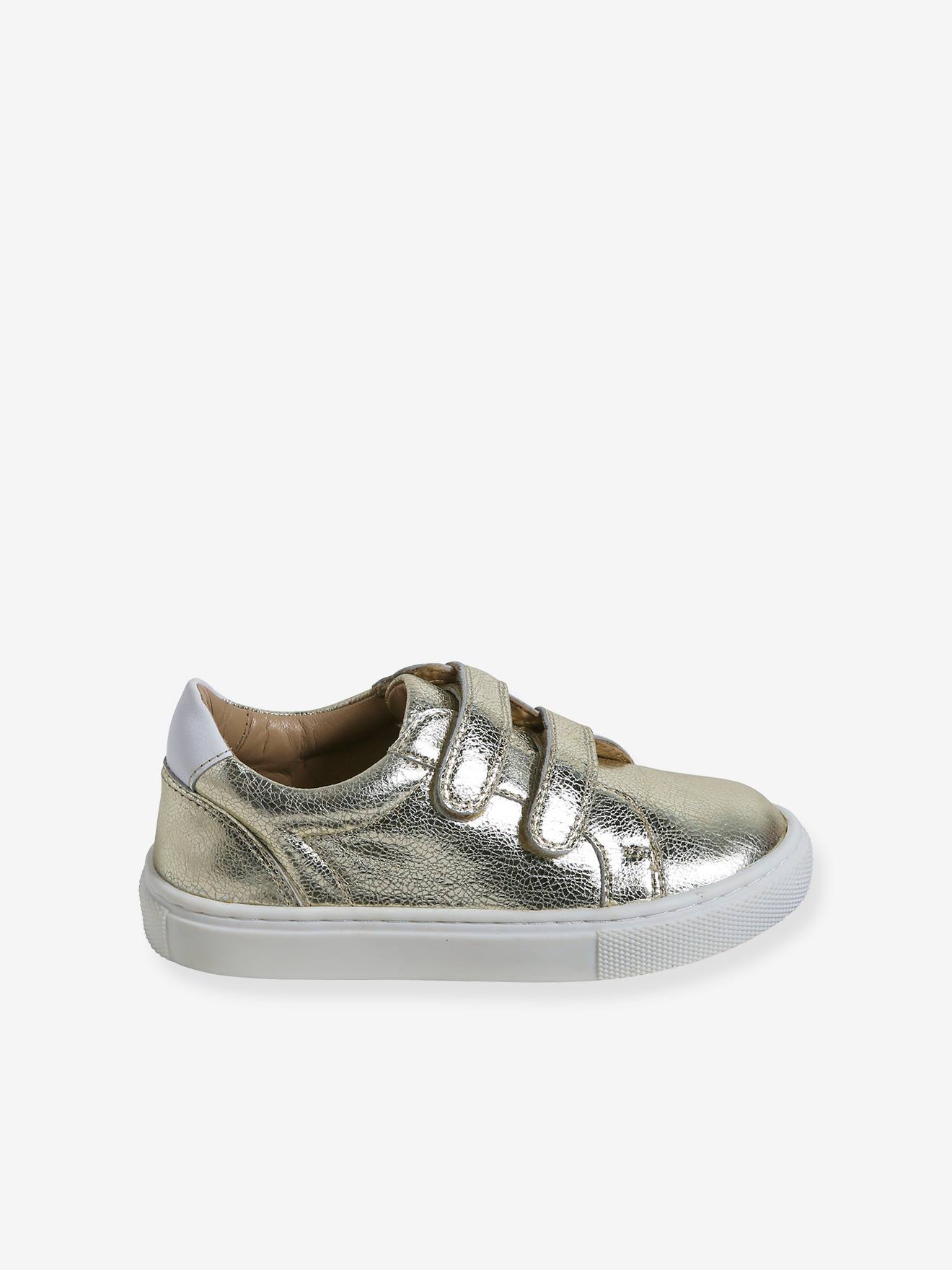 Vertbaudet Kinder Sneakers in Metallic-Optik - gold