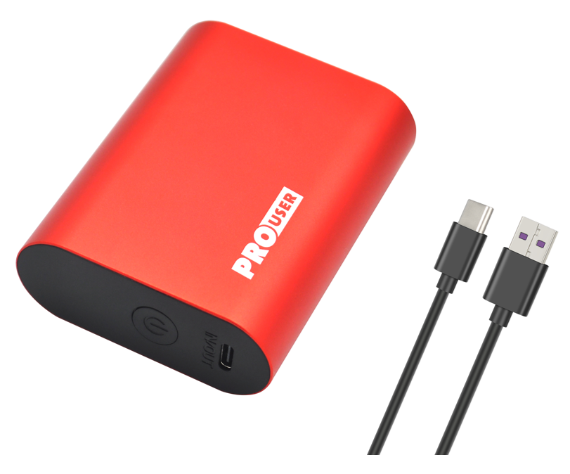 Pro-User 10.000mAh rote Powerbank