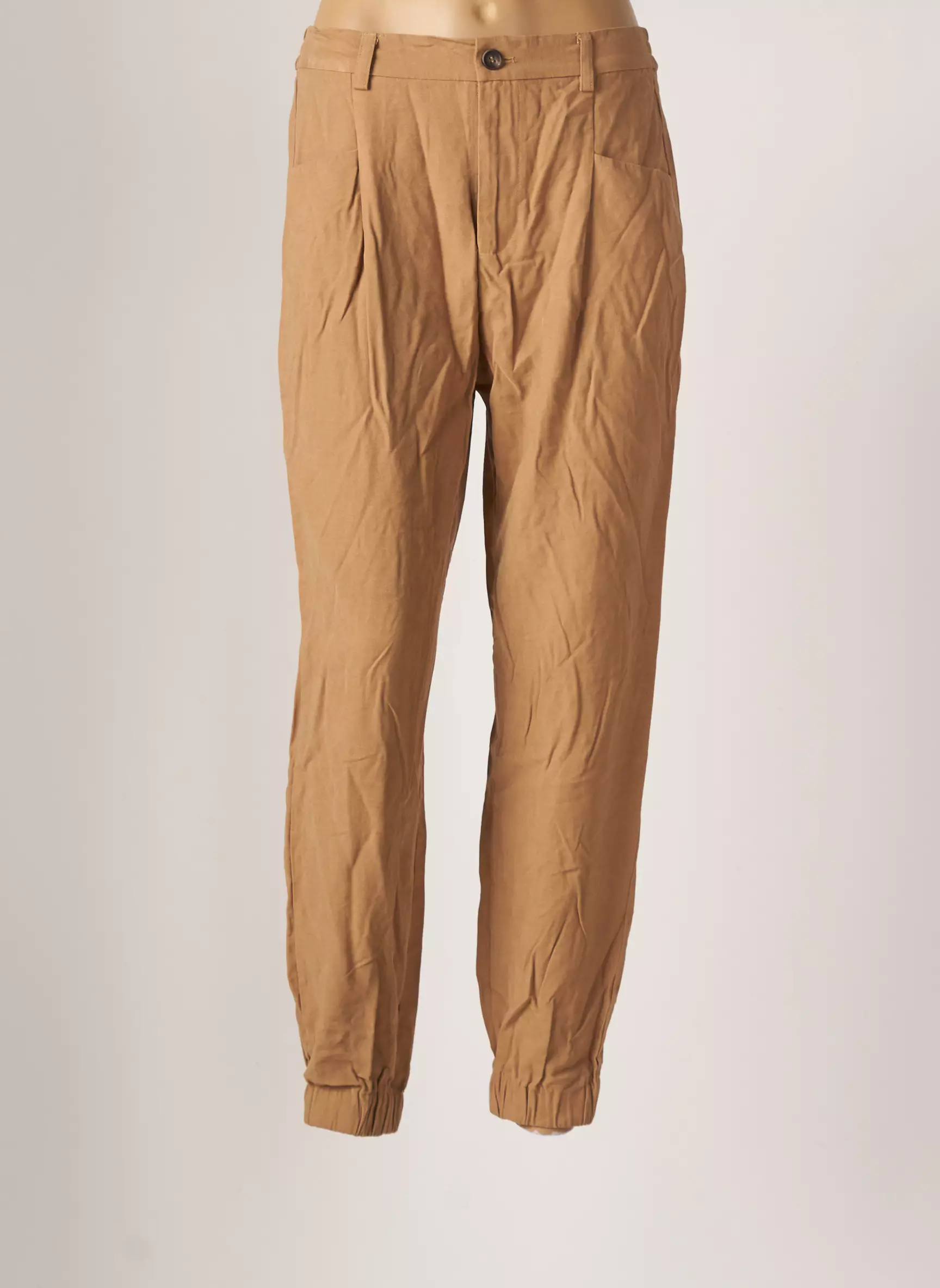 Only Pantalons Droits Femme couleur beige