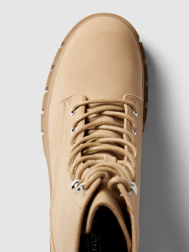 Stiefel mit Plateau-Sohle Modell 'BAIZA' in beige
