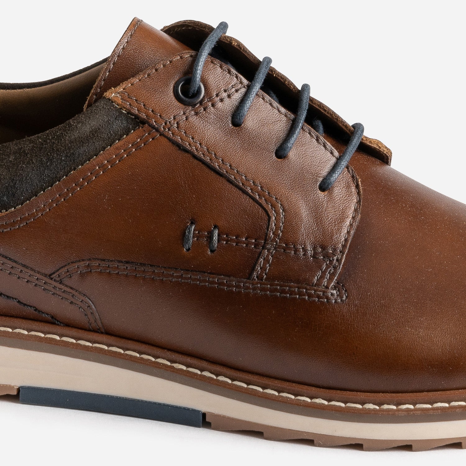 Derby détente marron cuir