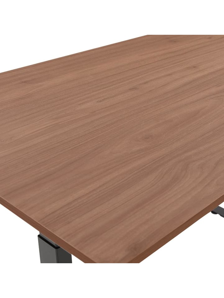 KADIMA DESIGN Schreibtisch 140x70 cm elektrisch höhenverstellbar in Braun-Schwarz günstig kaufen