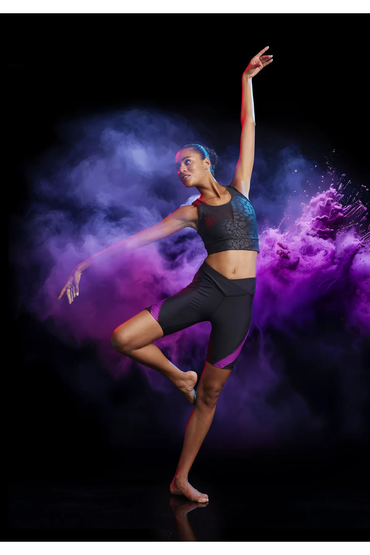 LASCANA Active  Kurze Sporthose - Schwarz - Mittlerer Bund