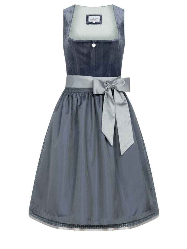 Nübler Midi Dirndl Evi in Blau günstig kaufen