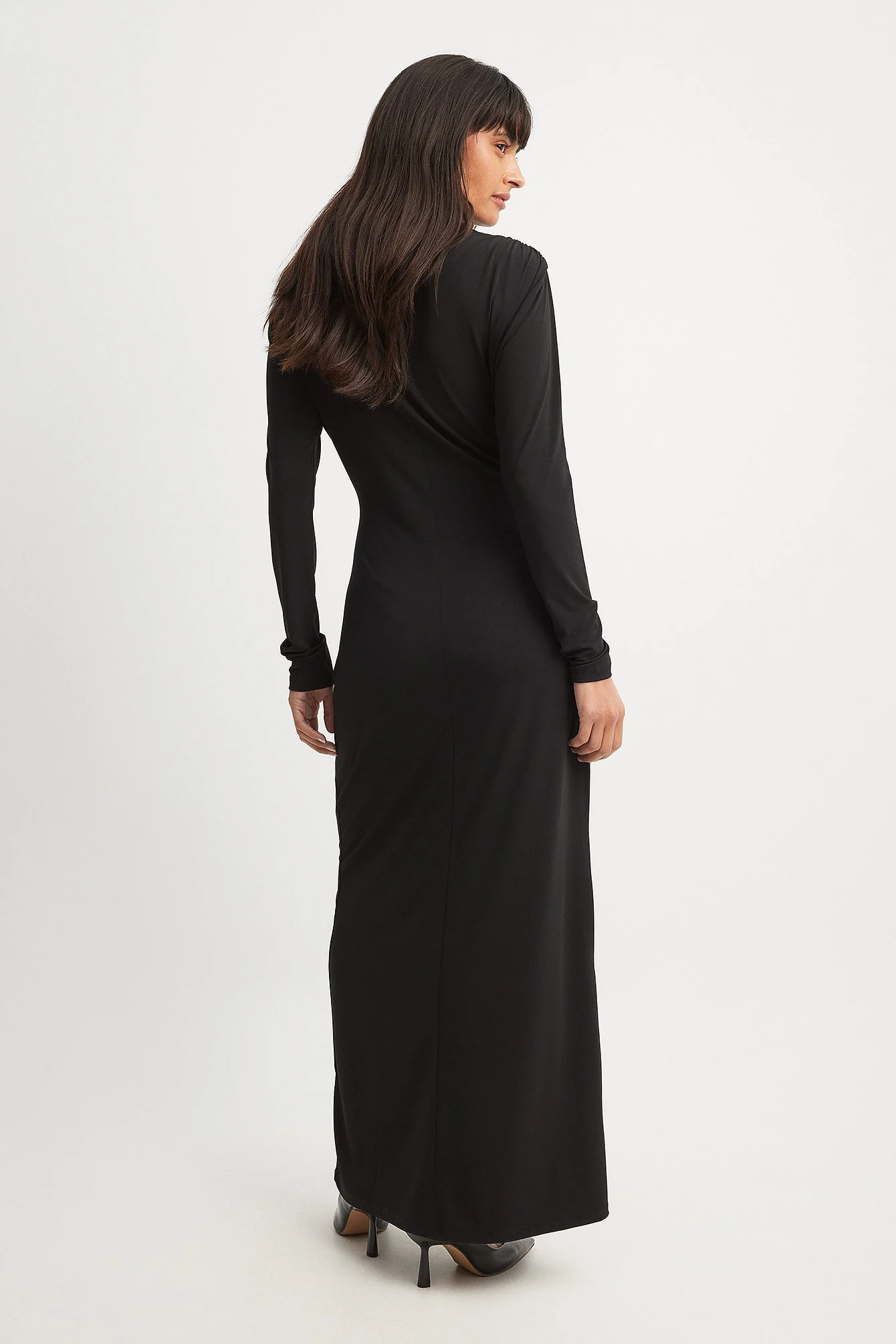 Wasserfall-Maxikleid aus Jersey mit Cut-out-Detail
