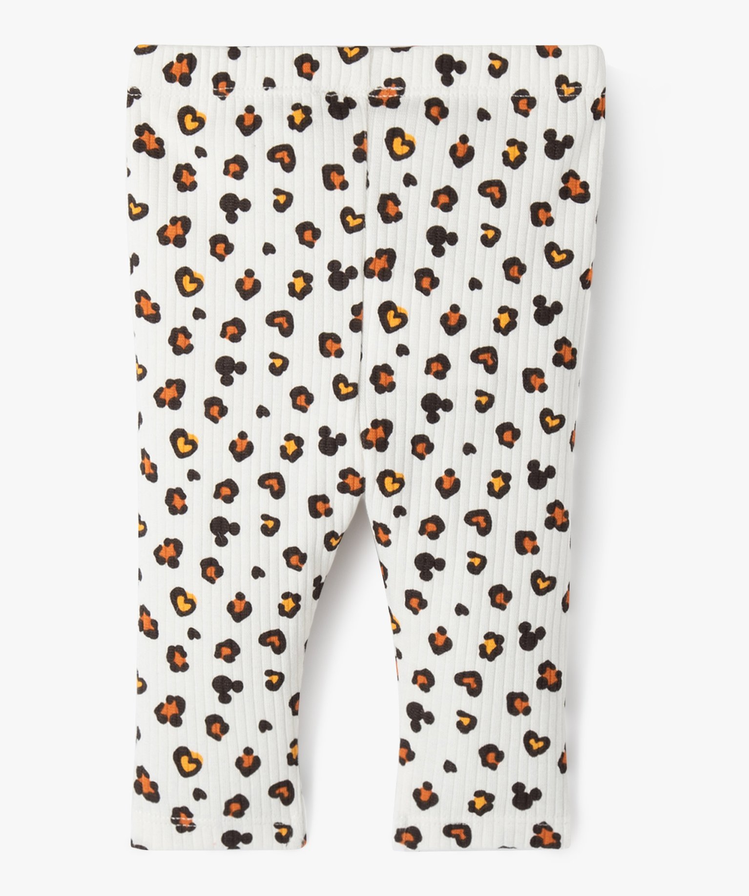 Legging en maille ctelée imprimé léopard - DS ecru | GEMO