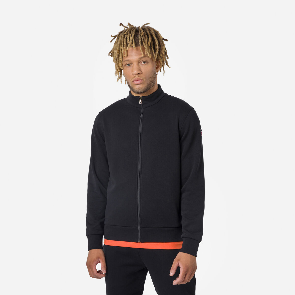 Herrensweatshirt mit Logo und durchgehendem Reißverschluss