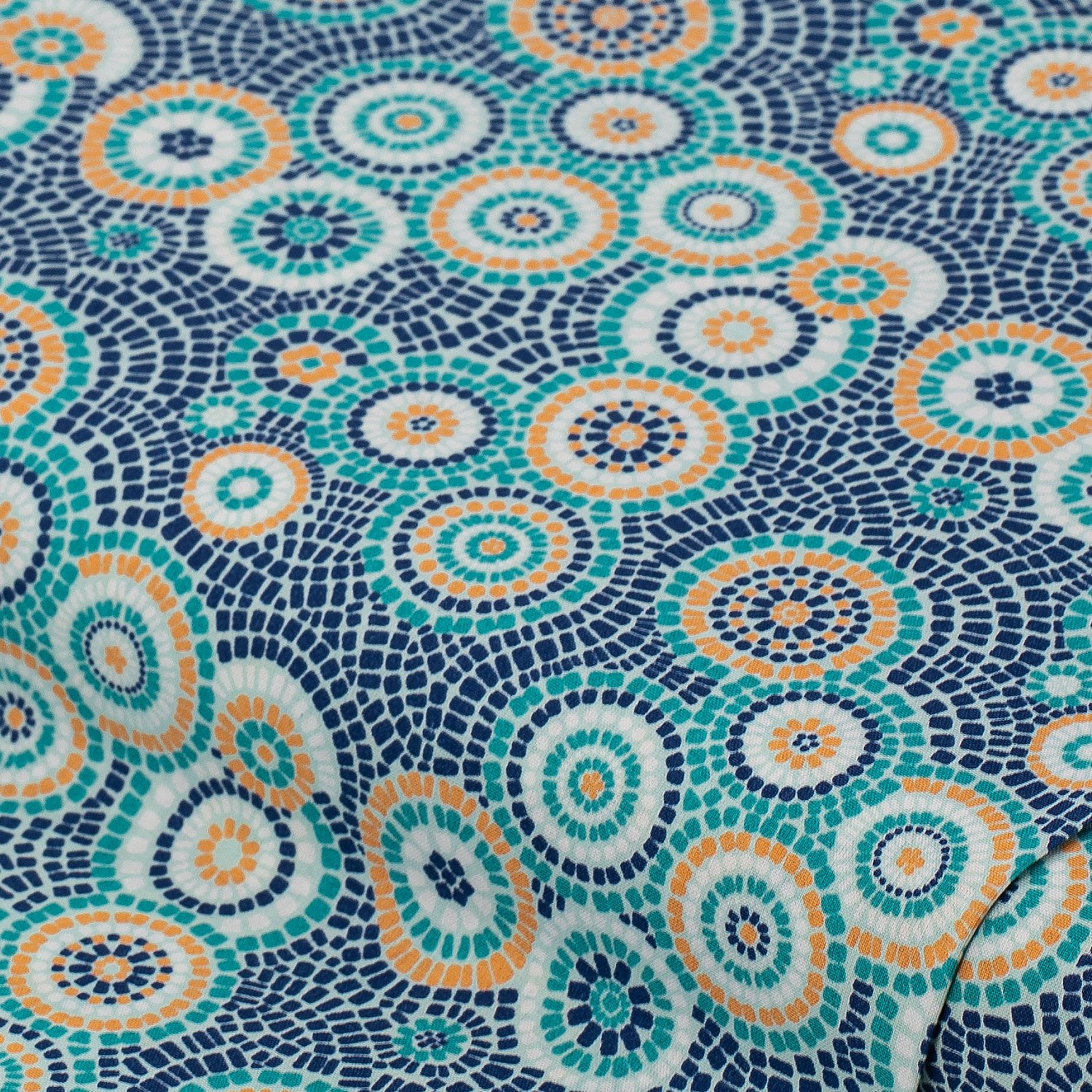 Baumwollstoff Mosaik-Kreise 