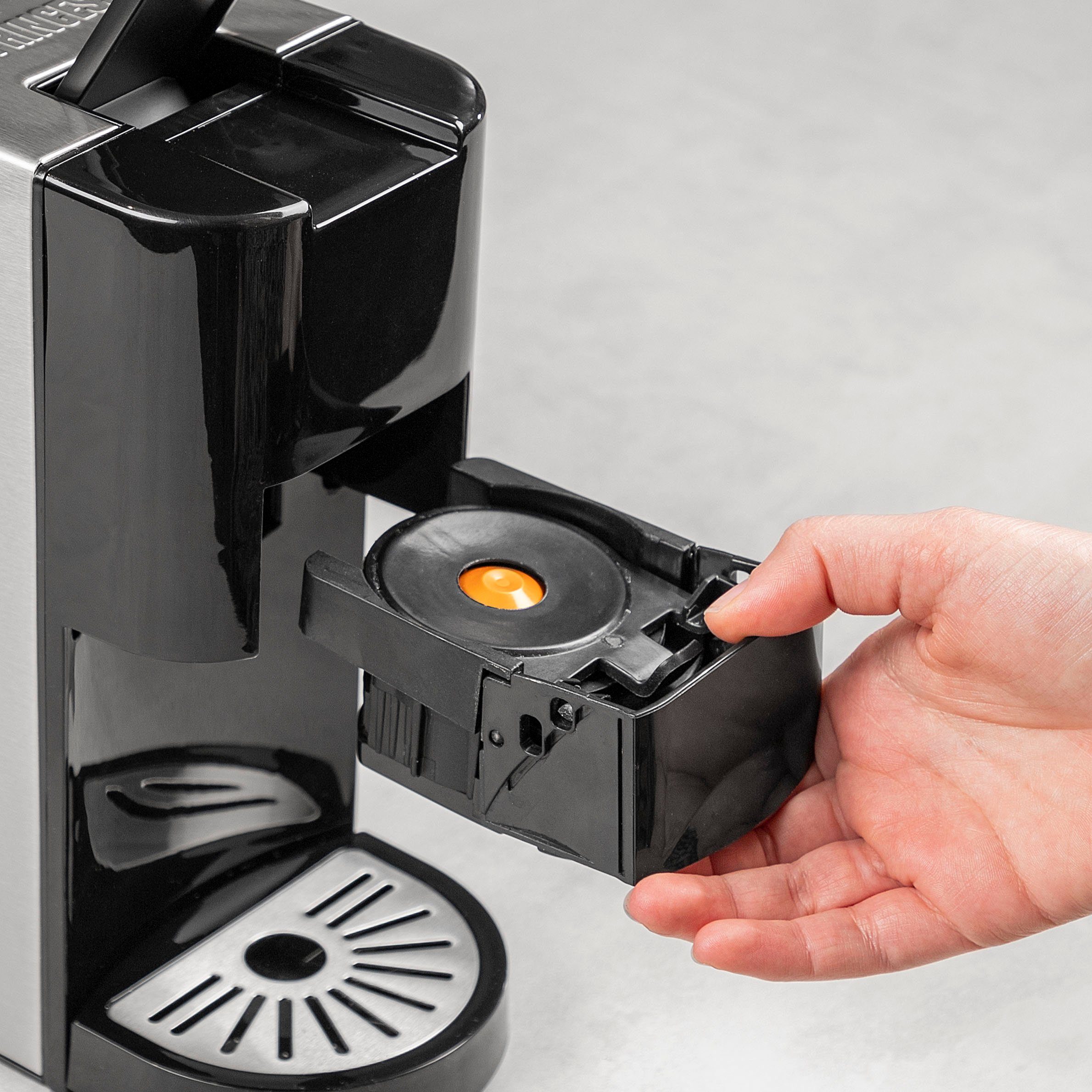 PRINCESS Kapsel-/Kaffeepadmaschine 249450, 4-in-1, Kapsel, Pads, Gemahlenen Kaffee, 1450 Watt