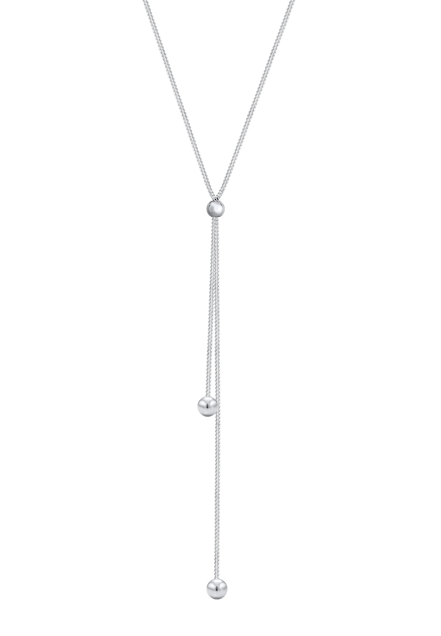 Elli Halskette Y-Kette Kugel Ball Rund Verstellbar 925 Silber
