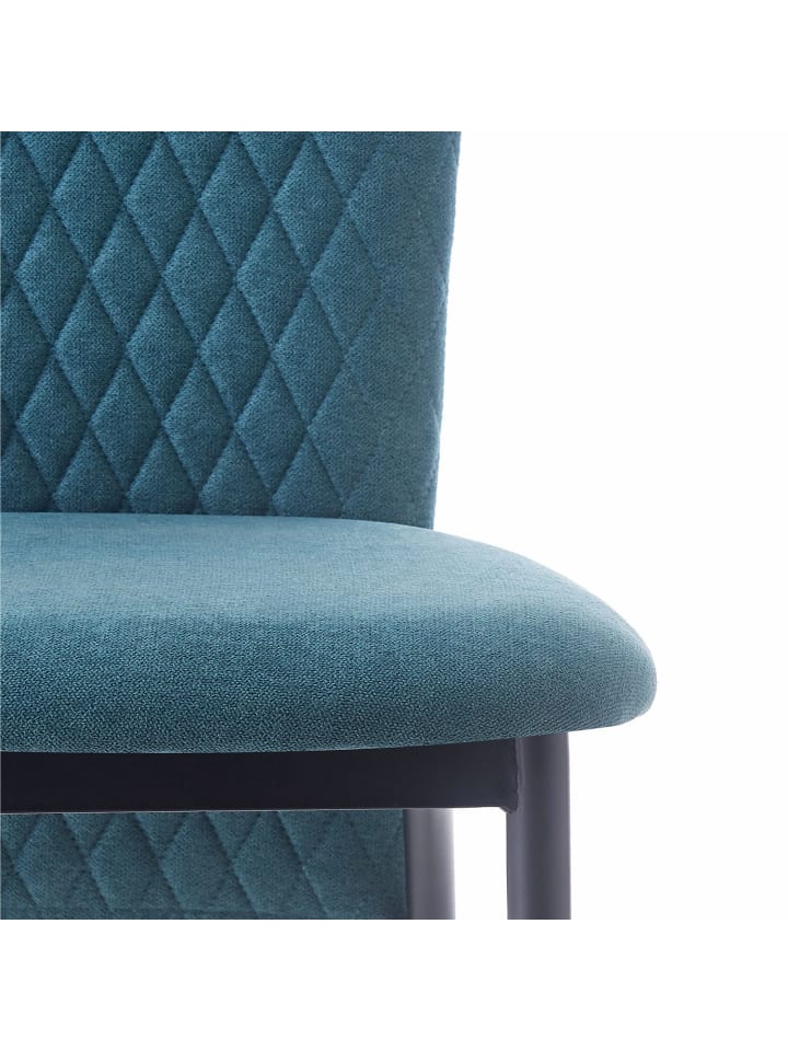 B&D Home Esszimmerstuhl THADDÄUS in Petrol - (B)46 x (H)94 x (T)58 cm günstig kaufen