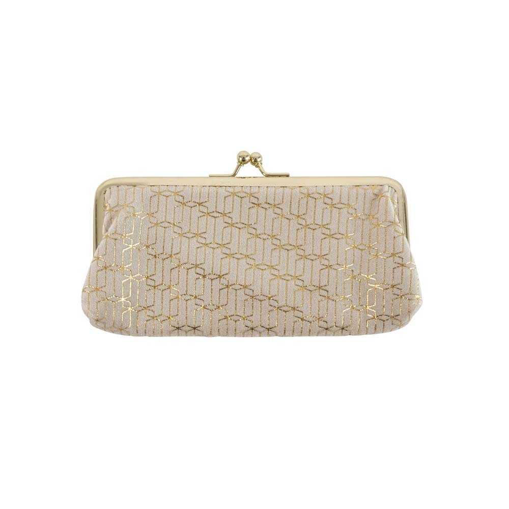 ARTEBENE Kosmetiktasche Make-Up Täschchen, Baumwollsamt, 100% Handarbeit, Bügelverschluss