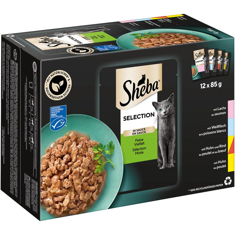 Sparpaket Sheba Varietäten Frischebeutel 96 x 85 g