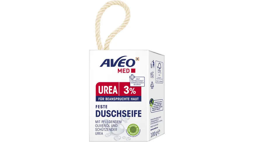 AVEO MED Feste Duschseife Urea 3% 100 g