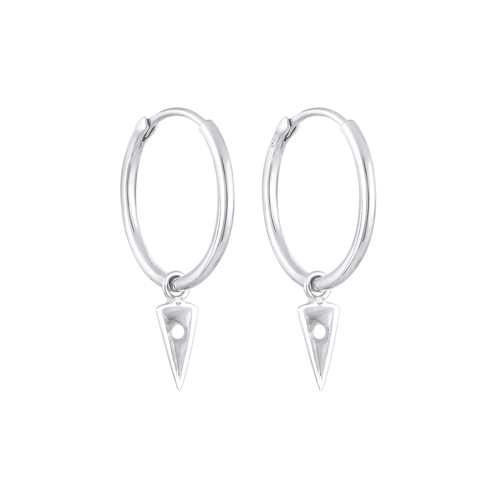 Elli Elli Boucles d'Oreilles Créoles Pendentifs Triangle Geo Boucles d'oreilles Femme  Boucles d'oreilles