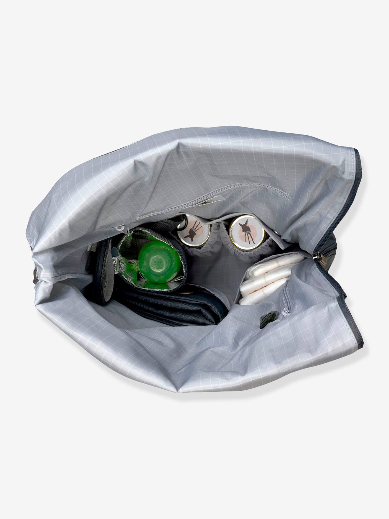 Sac à dos à langer Green Label LÄSSIG Rolltop gris anthracite