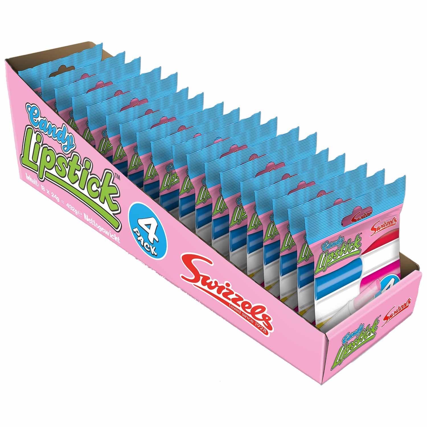 Swizzels Candy Lipstick 4er