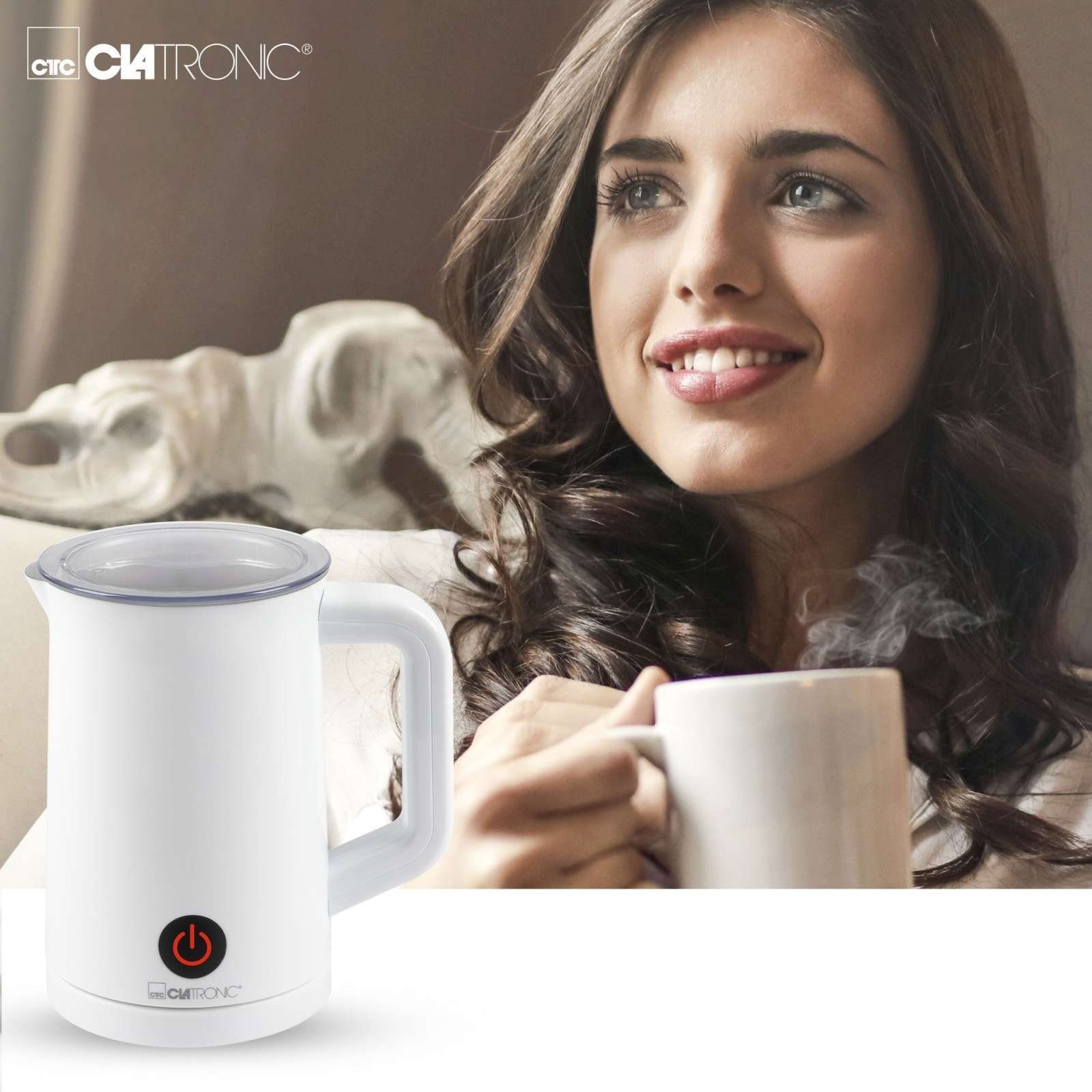 CLATRONIC Milchaufschäumer CLATRONIC Milchaufschäumer Milchschäumer warm-kalt 500 W MS 3693 weiß