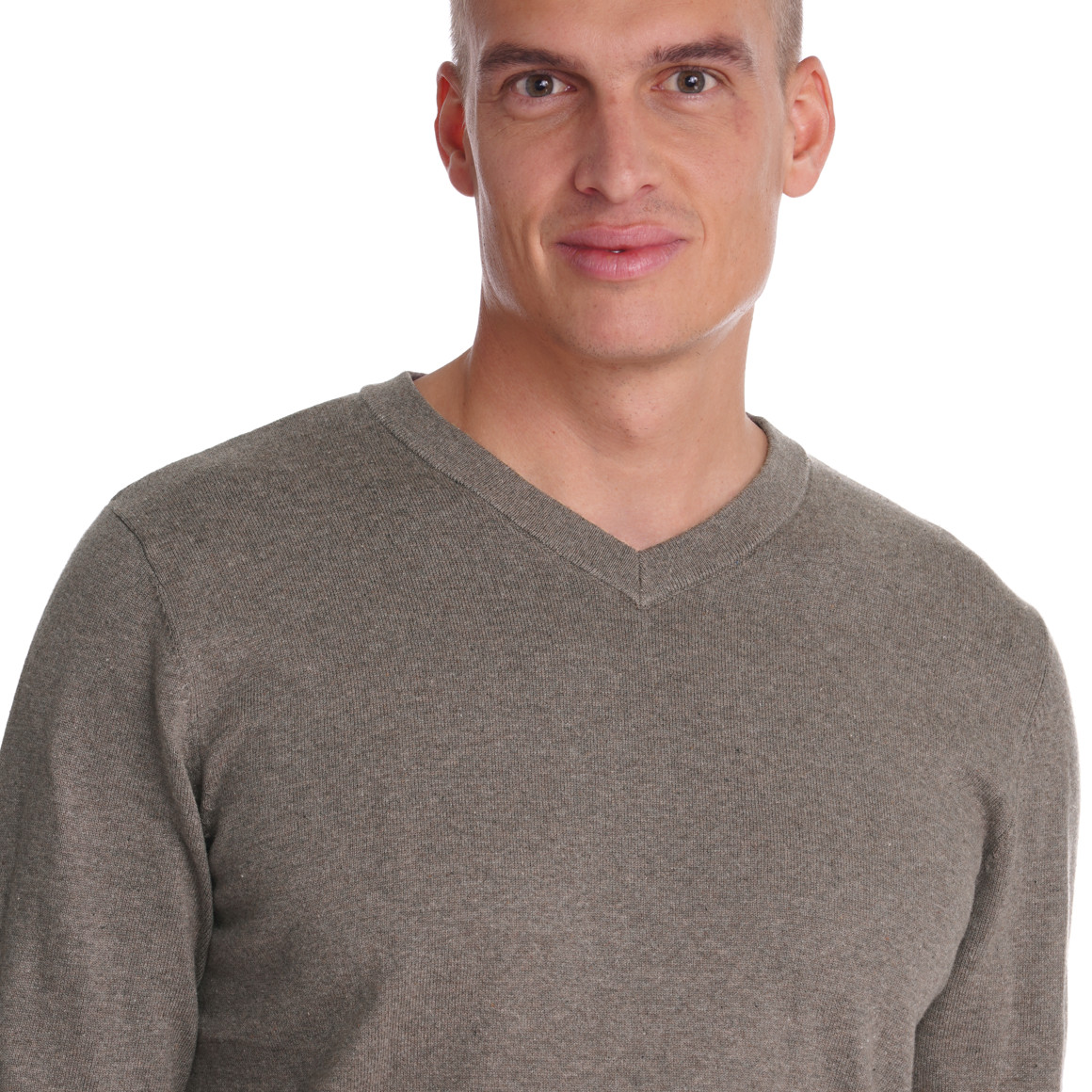 Herren Feinstrickpullover mit V-Ausschnitt