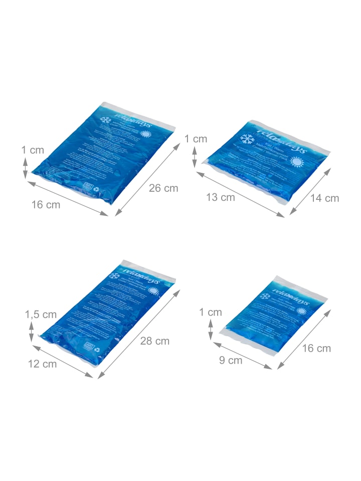relaxdays 10 x Kühlpads in Blau günstig kaufen onesize