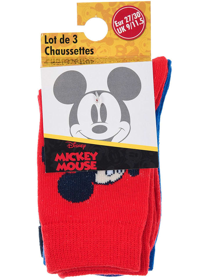 Disney Mickey Mouse 3er-Set: Socken 