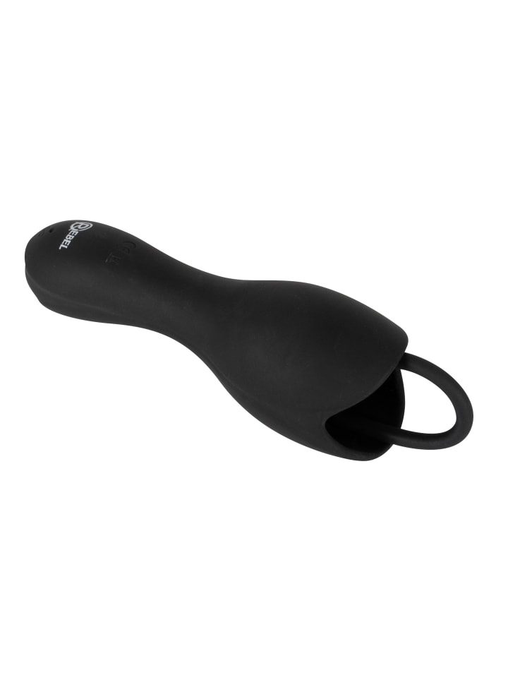 Rebel Masturbator mit Vibration Glans Masturbator with 3 attachable Dilators in schwarz günstig kaufen 14 cm