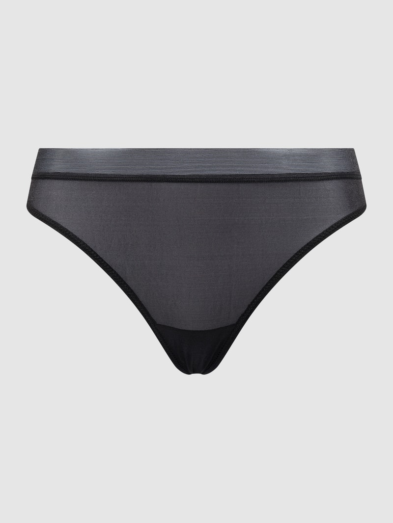String mit Glitter-Effekt in schwarz