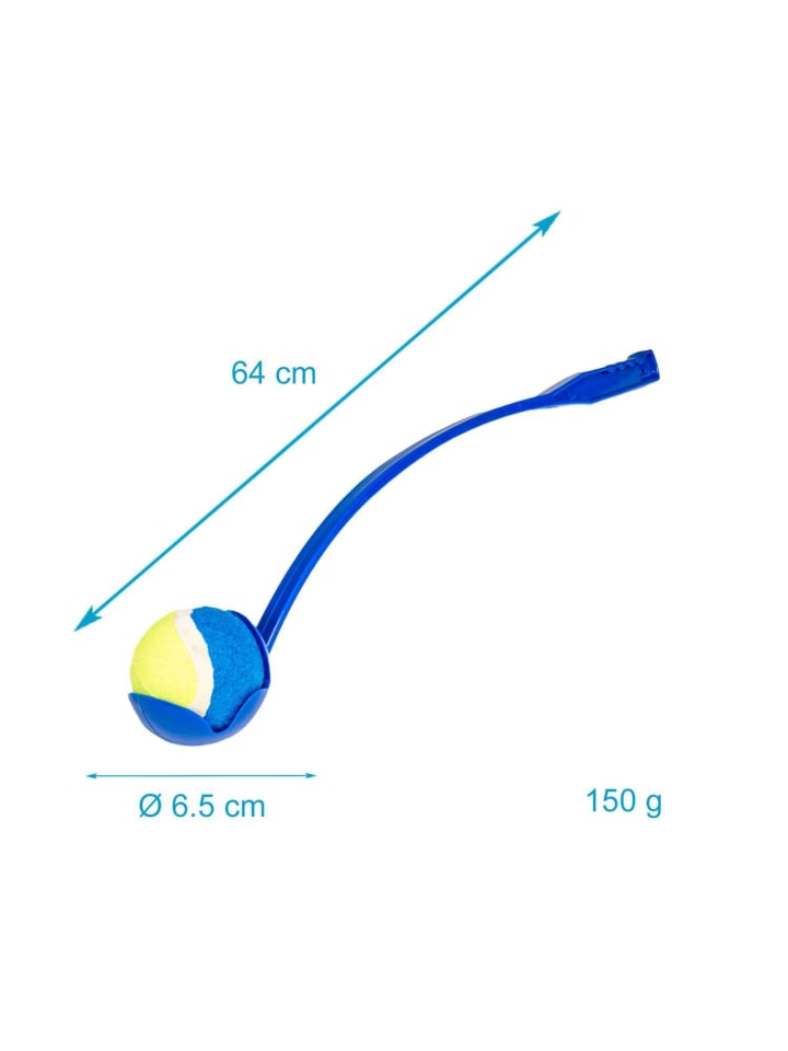 Intirilife Hunde Ballschleuder Ballwurfstab in Blau günstig kaufen onesize
