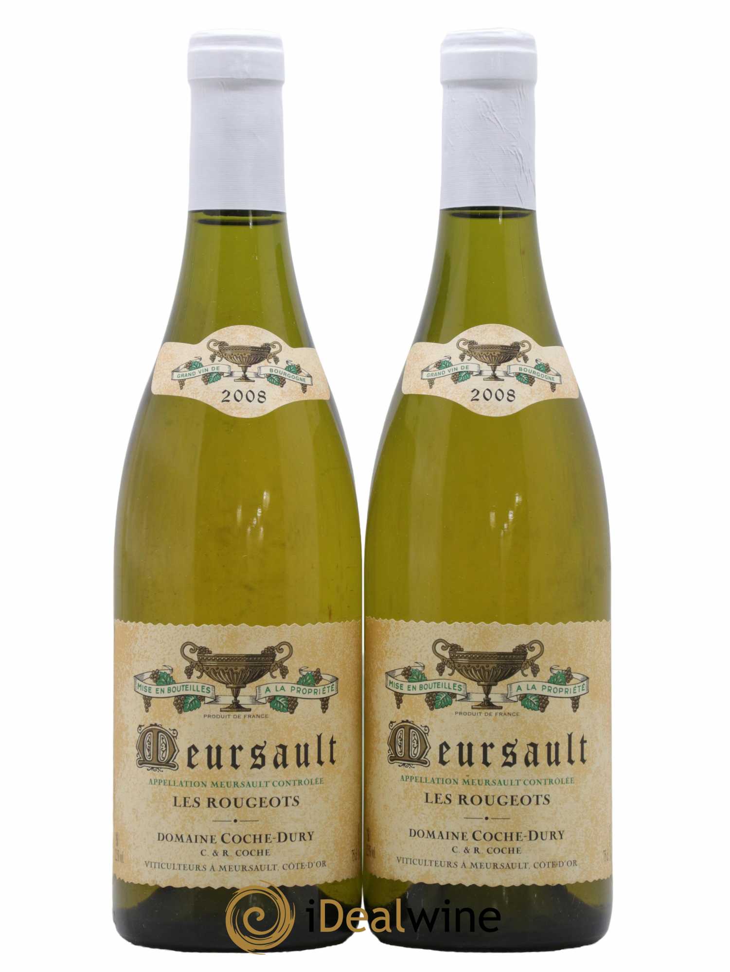 Meursault Les Rougeots Coche Dury (Domaine)  2008 - Lot de 2 Bouteilles