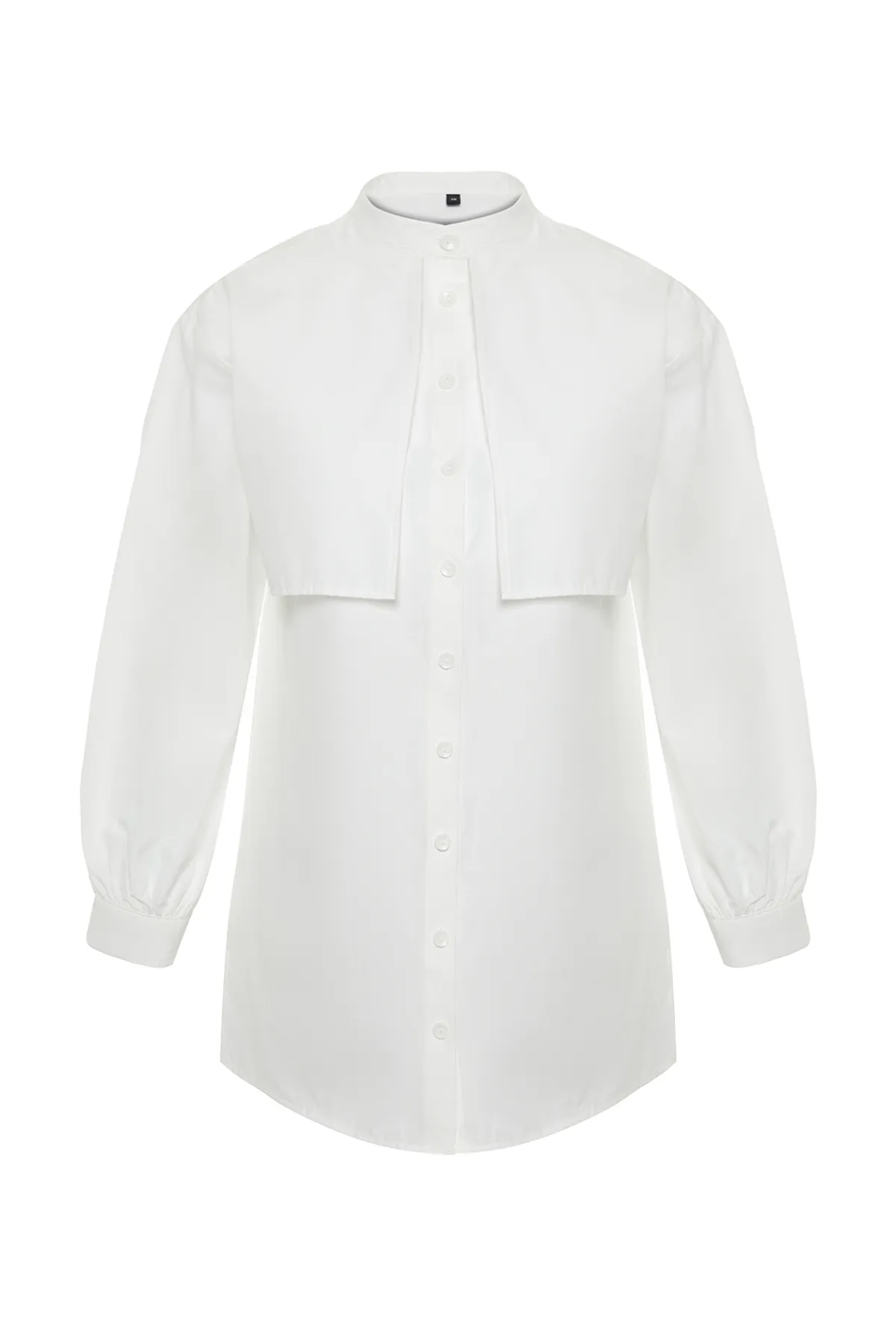 Trendyol Modest  Cremefarbenes gewebtes Baumwollhemd TCTSS23TG00030