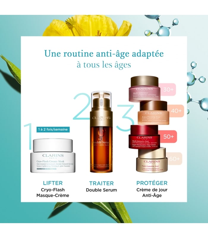 Clarins-CRYO-FLASH MASQUE - CREME-Effet lift immédiat, fermeté & éclat
