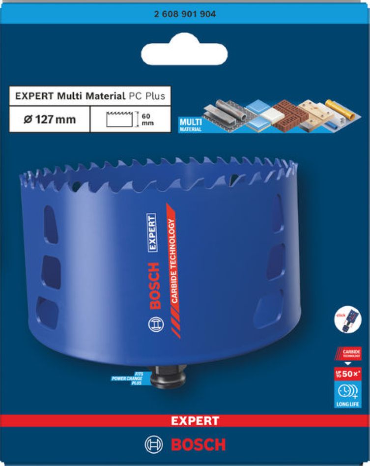 Bosch Blue Accessories 2608901904 EXPERT Power-Change Hole Saw Multi Material 127mm