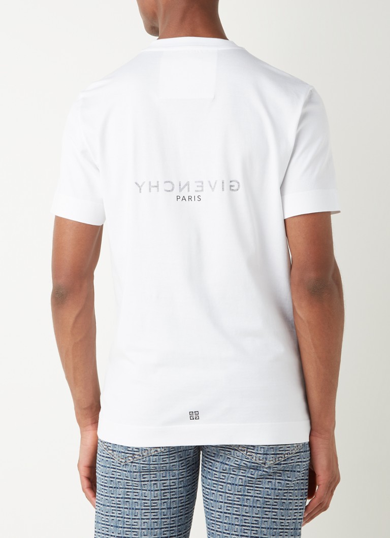 Givenchy T-skjorte med logo og trykk på ryggen
