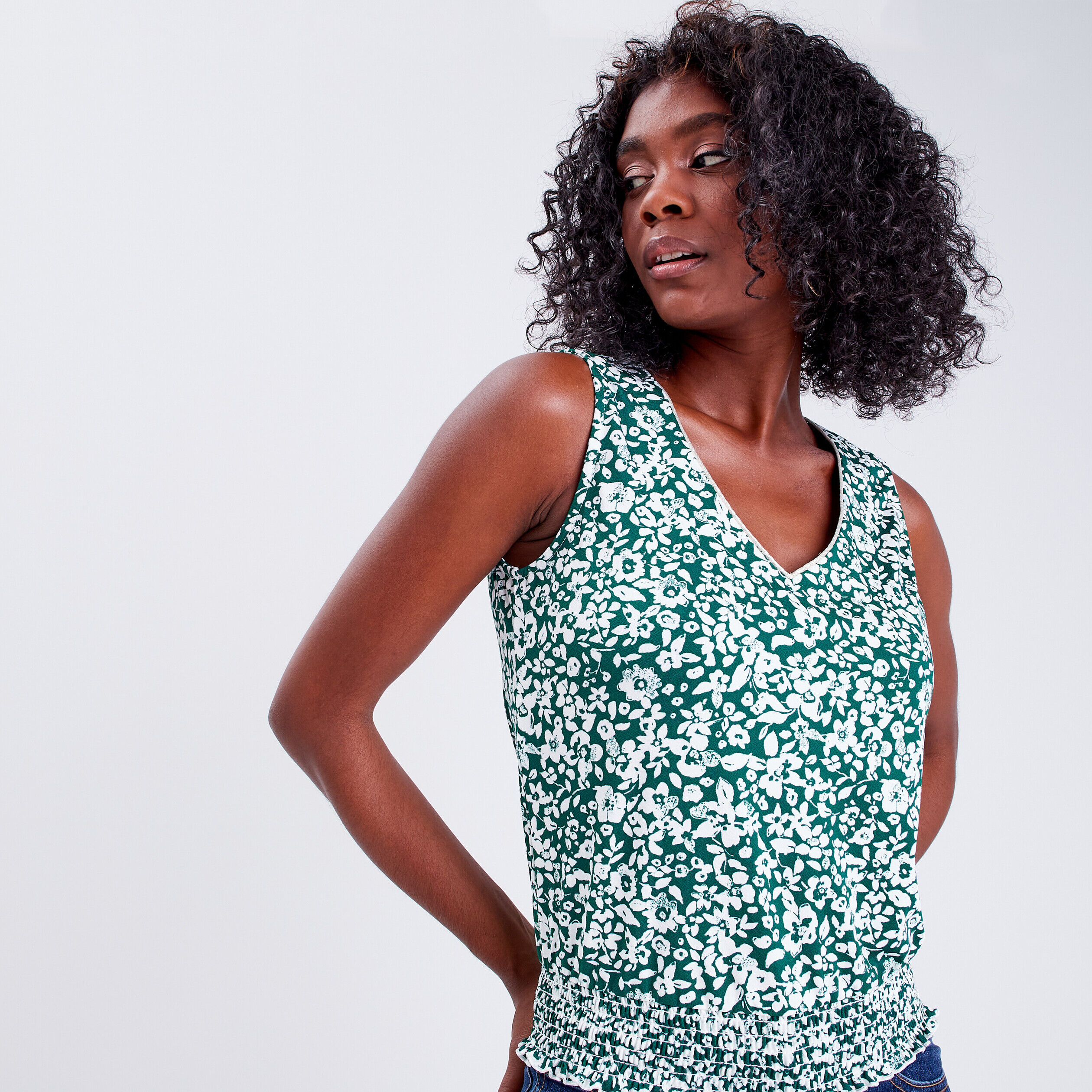 Blouse Sophie- débardeur bleu femme | Cache Cache